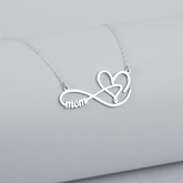 Infinity Necklace with Name & Heart